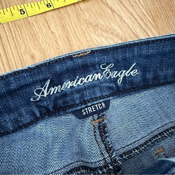 Vintage American Eagle Stretch Jean Shorts Size 00 - Picture 4 of 5